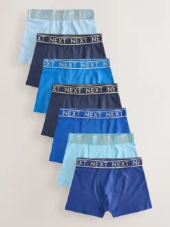 Ondergoed*Next Blauw met goudkleurige tailleband - Verpakking van 7 trunks (2-16jr)