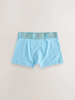 Ondergoed*Next Blauw met goudkleurige tailleband - Verpakking van 7 trunks (2-16jr)