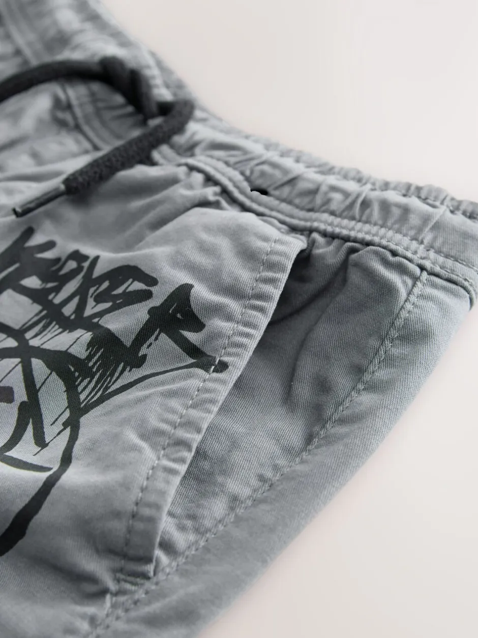Broeken En Chino's|Next Blauw met graffitiprint - Cargobroek (3-16 jr)