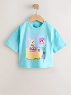 T-Shirts|Next - T-shirt met korte mouwen (3 mnd-7 jr) Blauw met hond