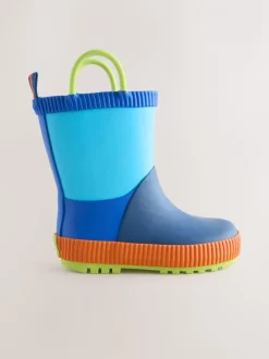 Laarzen*Next Blauw met kleurvlakken - Aantreklaarzen met handvat