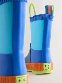 Laarzen*Next Blauw met kleurvlakken - Aantreklaarzen met handvat