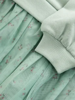 Jurken|Jurken*Next Blauw met konijnen - Feestjurk van sweaterstof (3 mnd-7 jr)