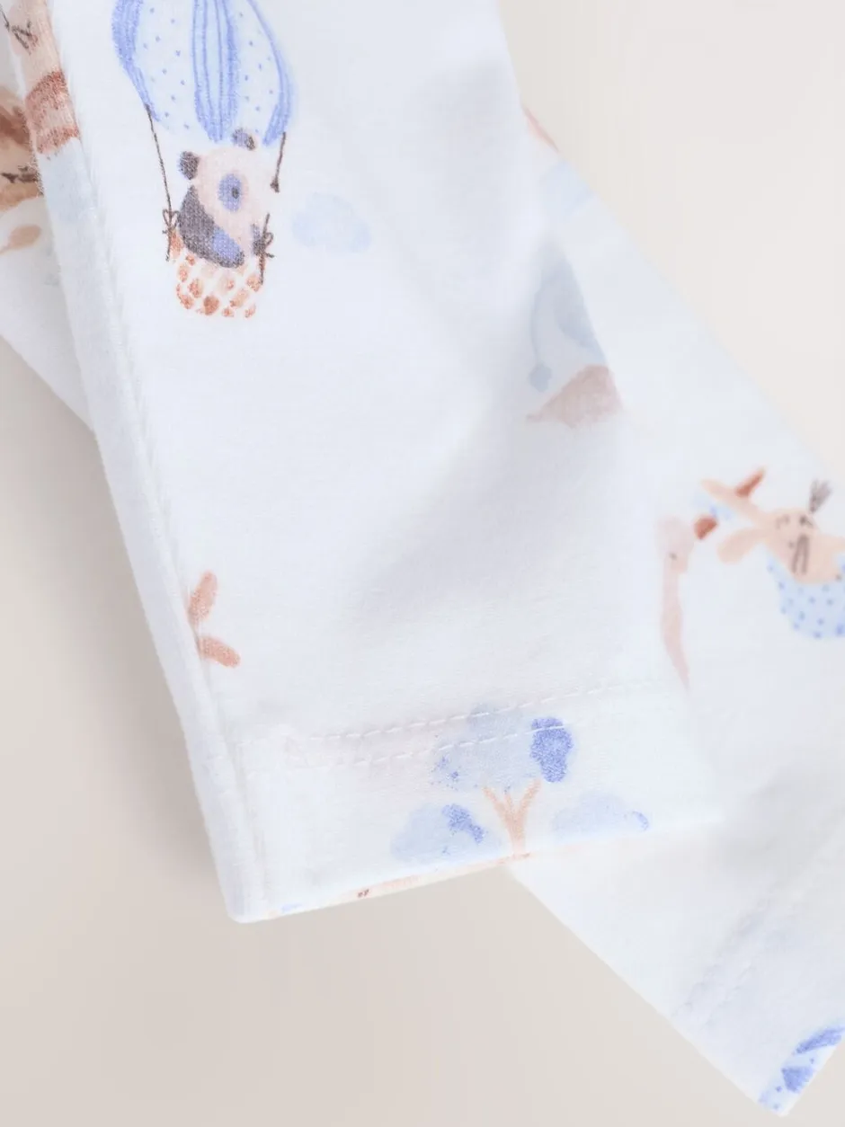 Rompertjes En Tuinbroeken|Next - Baby Velours bretelbroeken en Bodysuit Set (0mths-3yrs) Blauw met olifantenprint