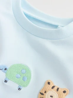 Tops|Sets En Outfits|Next - Baby Top & Leggings 6 Piece Set (0mths-3yrs) Blauw met safariprint