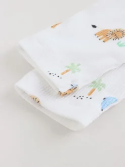 Tops|Sets En Outfits|Next - Baby Top & Leggings 6 Piece Set (0mths-3yrs) Blauw met safariprint