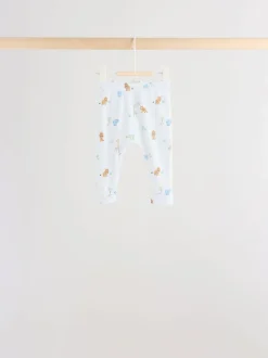 Tops|Sets En Outfits|Next - Baby Top & Leggings 6 Piece Set (0mths-3yrs) Blauw met safariprint
