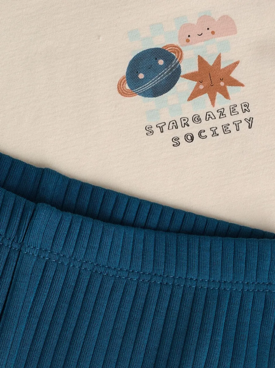 Tops|Sets En Combisets*Next Blauw met space - Babyset van top en Leggings 2 -delig (0mnd-3jr)