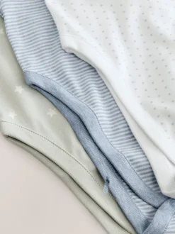 Rompertjes En Hemdjes|Rompertjes En Hemdjes|Next Blauw met sterrenprint - Baby heupdysplasie-rompertjes met korte mouwen 3 stuks