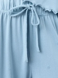 Pyjama's*Next - Zachte pyjama met lange mouwen en hartjesprint Blauw met sterrenprint