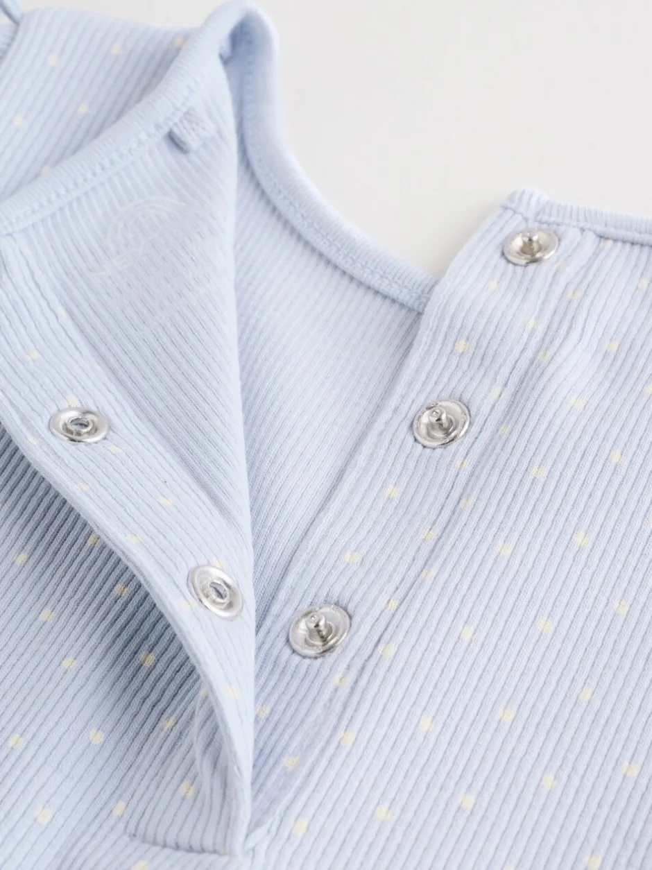 Tops|Tops*Next Blauw met stippen - Set met babyfriltop met lange mouwen en legging (0mnd-2jr)