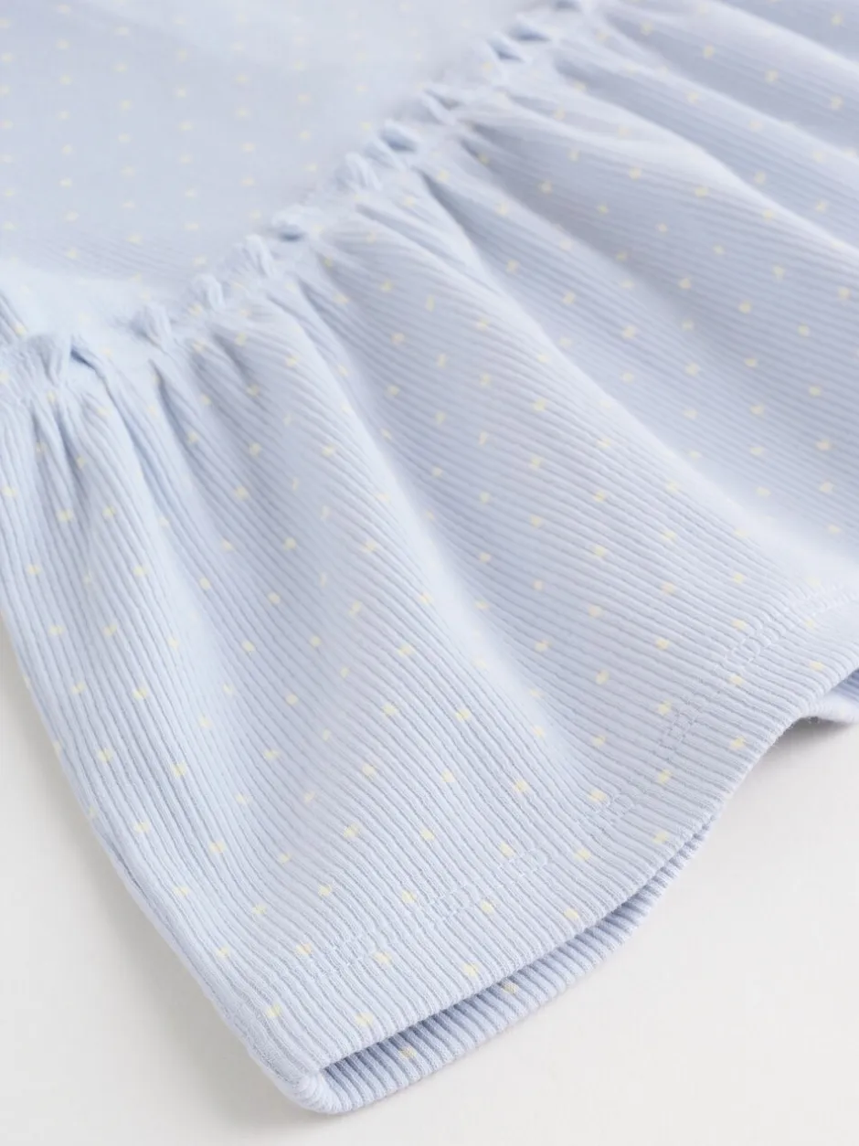 Tops|Tops*Next Blauw met stippen - Set met babyfriltop met lange mouwen en legging (0mnd-2jr)
