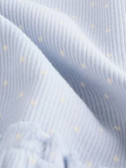Tops|Tops*Next Blauw met stippen - Set met babyfriltop met lange mouwen en legging (0mnd-2jr)