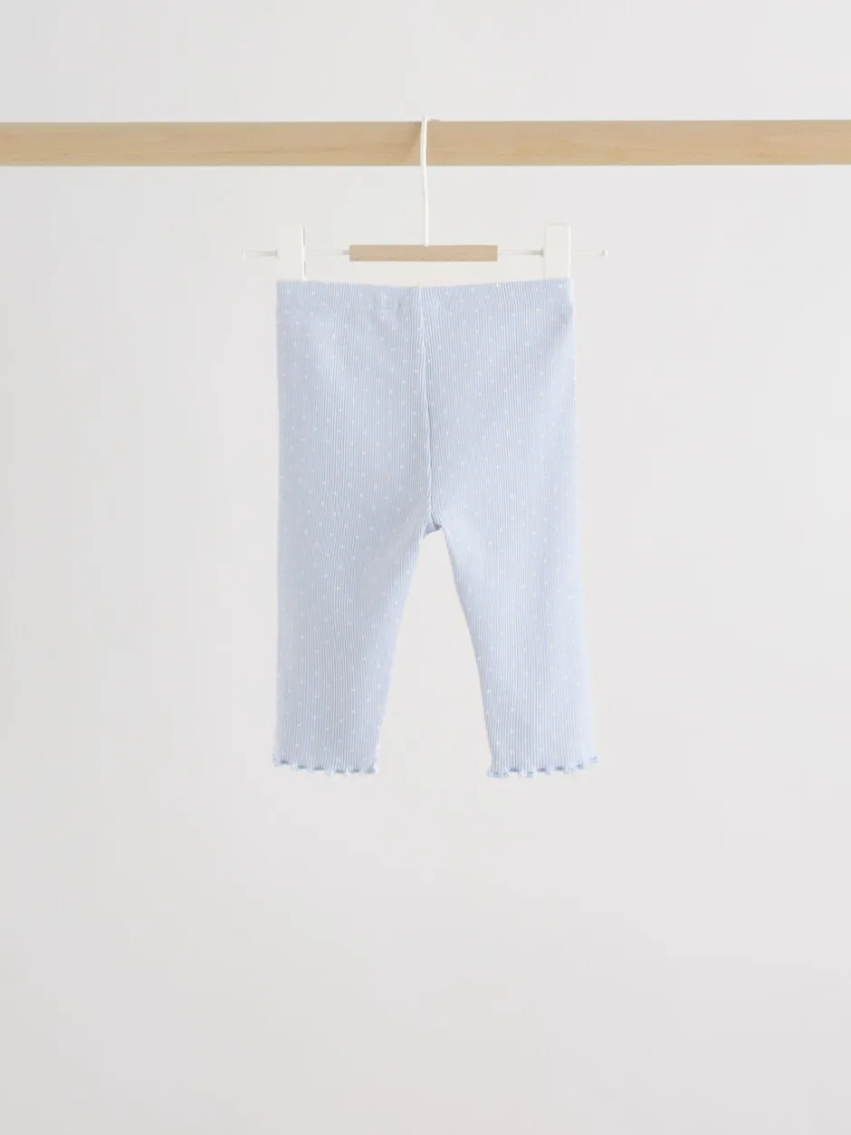 Tops|Tops*Next Blauw met stippen - Set met babyfriltop met lange mouwen en legging (0mnd-2jr)