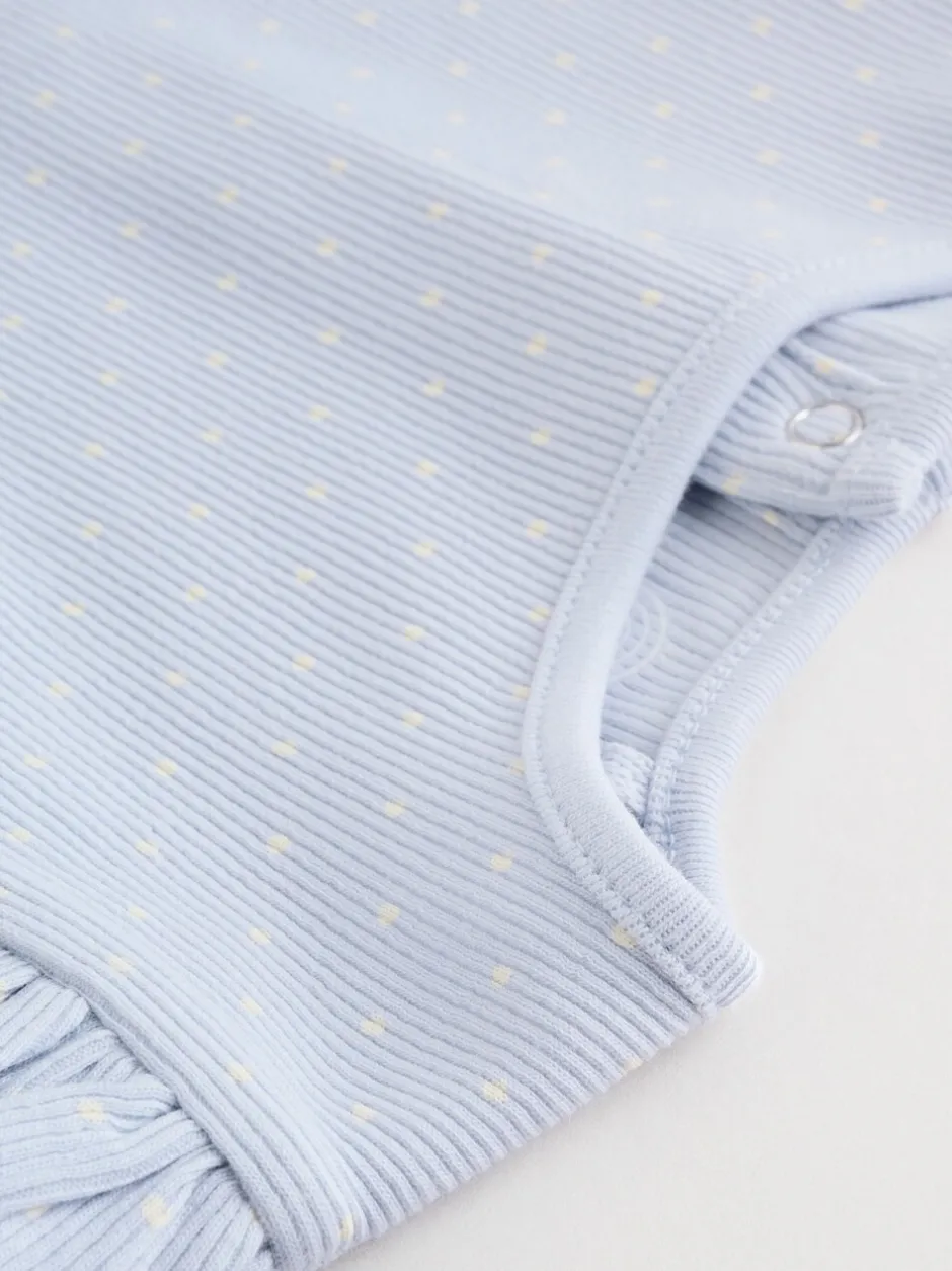 Tops|Tops*Next Blauw met stippen - Set met babyfriltop met lange mouwen en legging (0mnd-2jr)