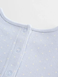 Tops|Tops*Next Blauw met stippen - Set met babyfriltop met lange mouwen en legging (0mnd-2jr)