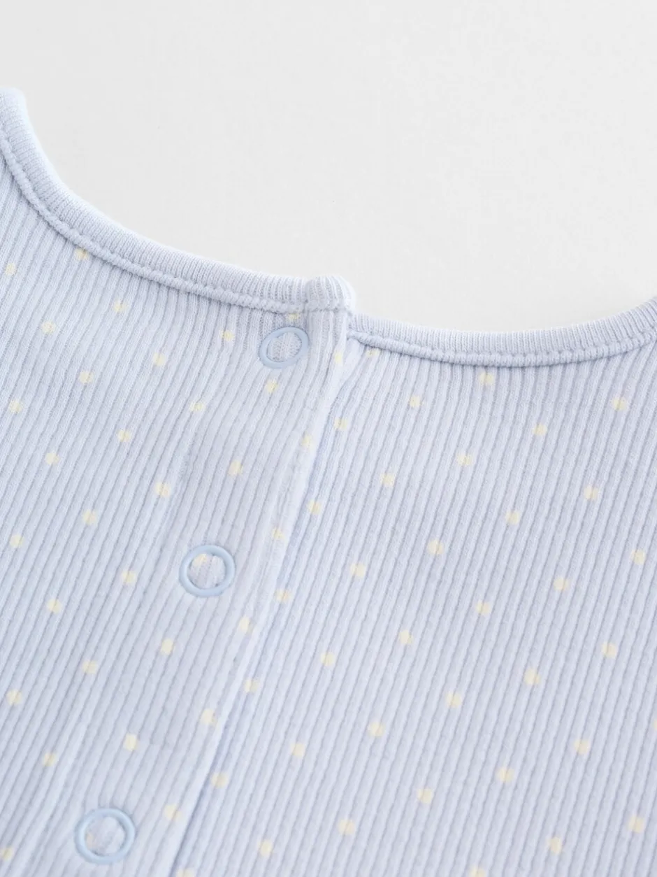 Tops|Tops*Next Blauw met stippen - Set met babyfriltop met lange mouwen en legging (0mnd-2jr)