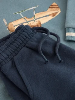 Truien En Breisels|Sets En Combisets*Next Blauw met vliegtuig - Set met sweatshirt en joggingbroek (3mnd -7jr)