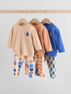 Tops|Sets En Combisets*Next Blauw met vormen - Tops en Leggings 6 -delige babyset (0mnd-3jr)