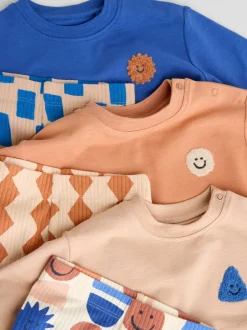 Tops|Sets En Combisets*Next Blauw met vormen - Tops en Leggings 6 -delige babyset (0mnd-3jr)