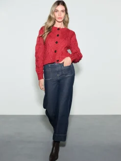 Jeans*Next - Cropped jeans met opgestikte zakken Blauw met wassing