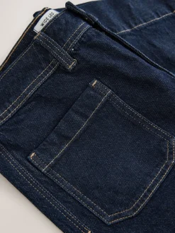 Jeans*Next - Cropped jeans met opgestikte zakken Blauw met wassing