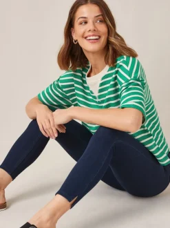 Leggings En Joggingbroeken*Next Blauw met wassing - Cropped denim jersey legging