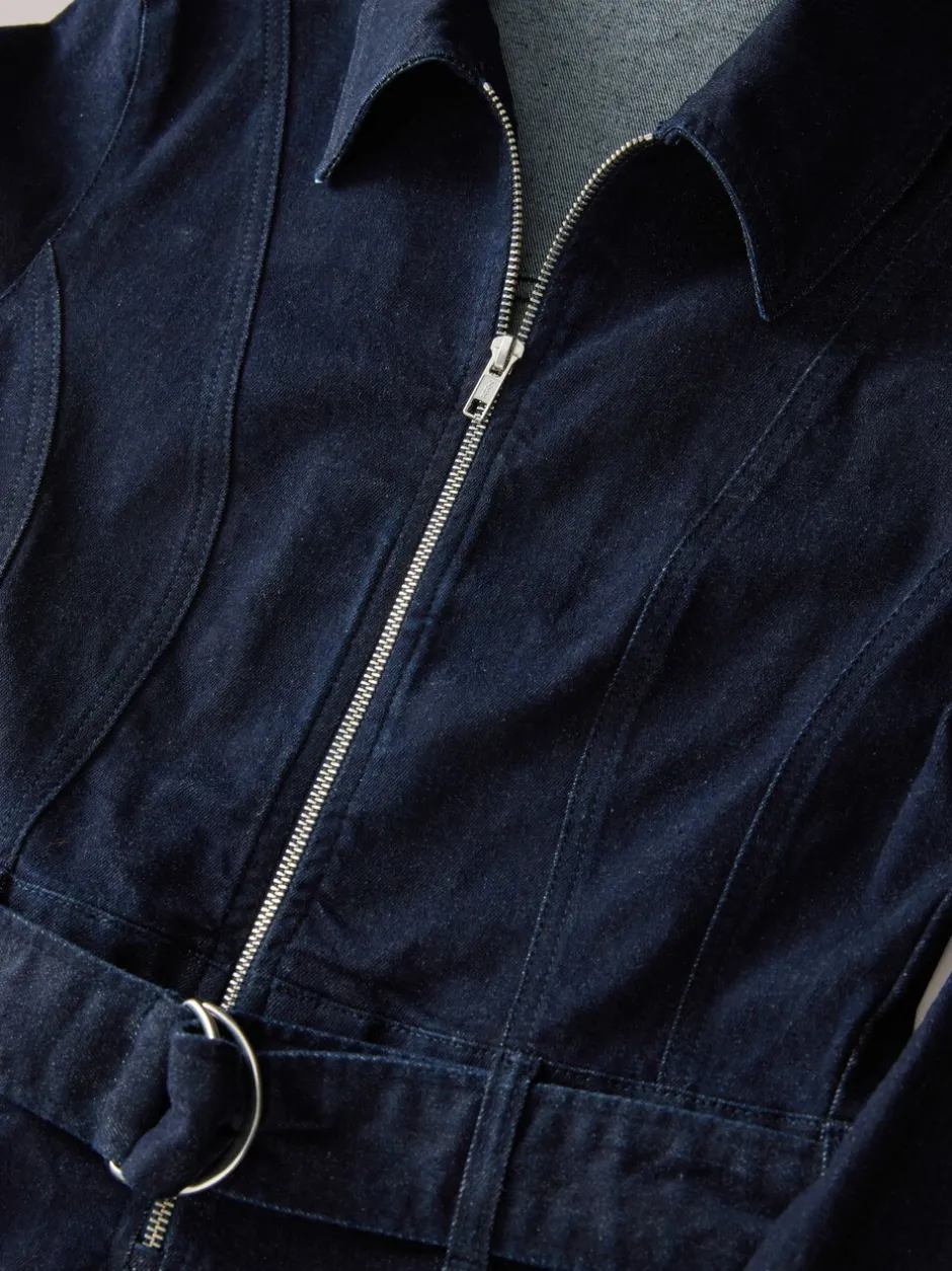 Jumpsuits En Playsuits*Next Blauw met wassing - Denim Belted Wide Leg Jumpsuit