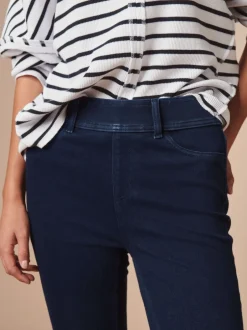 Leggings En Joggingbroeken*Next Blauw met wassing - Lange jersey denim leggings