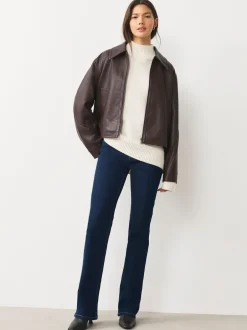 Jeans|Next - Mid Rise Stretch Bootcut Jeans Blauw met wassing