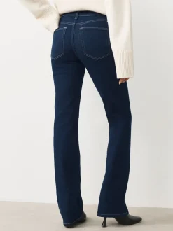 Jeans|Next - Mid Rise Stretch Bootcut Jeans Blauw met wassing