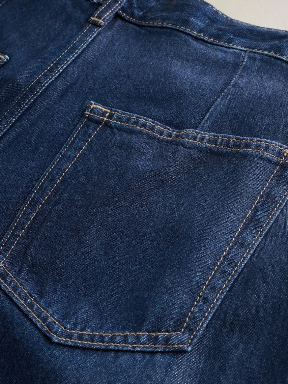 Jeans*Next - N. Premium Palazzo-jeans met wijde pijpen Blauw met wassing
