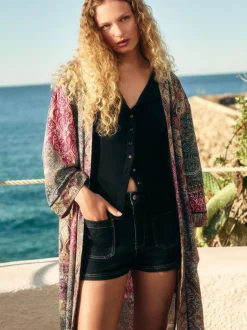 Shorts*Next - Patch Pocket Mini Denim Shorts Blauw met wassing