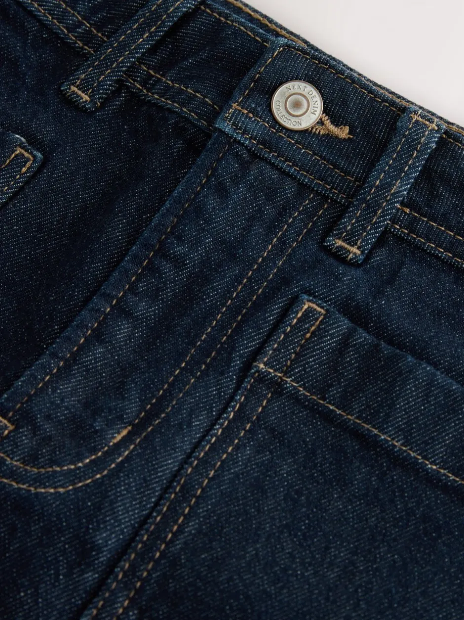 Shorts*Next - Patch Pocket Mini Denim Shorts Blauw met wassing