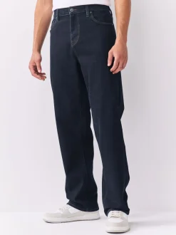Jeans|Next - Relaxed fit - Motionflex jeans Blauw met wassing