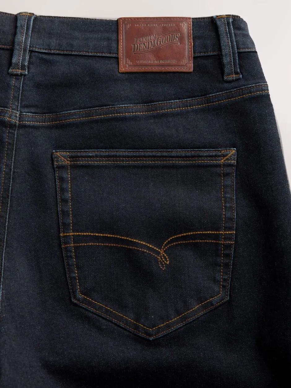 Jeans|Next - Relaxed fit - Motionflex jeans Blauw met wassing