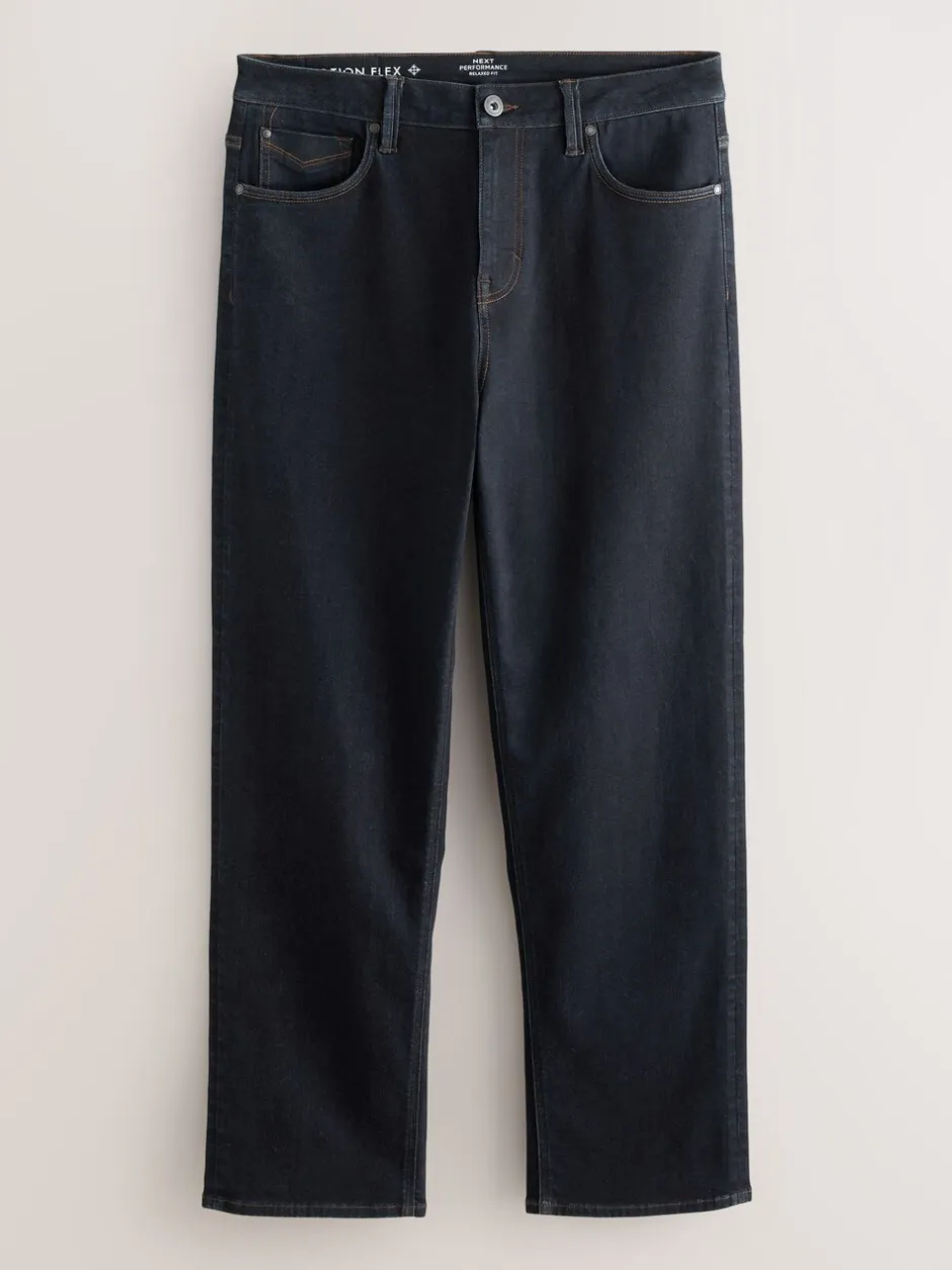 Jeans|Next - Relaxed fit - Motionflex jeans Blauw met wassing