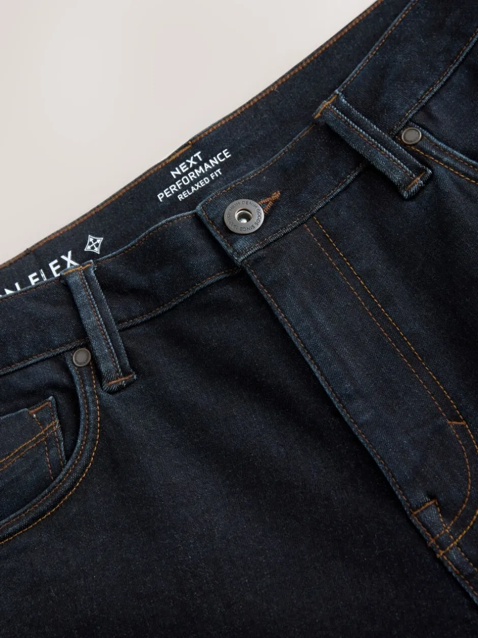 Jeans|Next - Relaxed fit - Motionflex jeans Blauw met wassing
