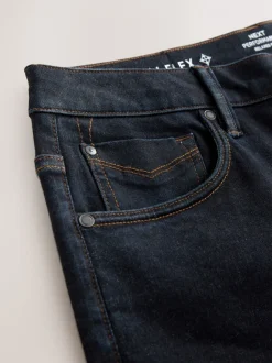 Jeans|Next - Relaxed fit - Motionflex jeans Blauw met wassing