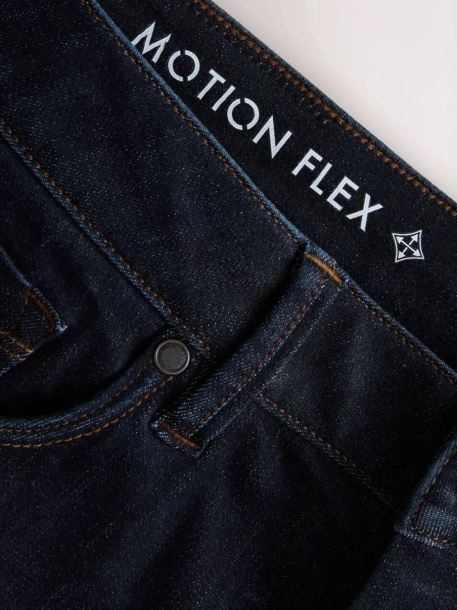 Jeans*Next Blauw met wassing - Slim Fit - Motionflex jeans
