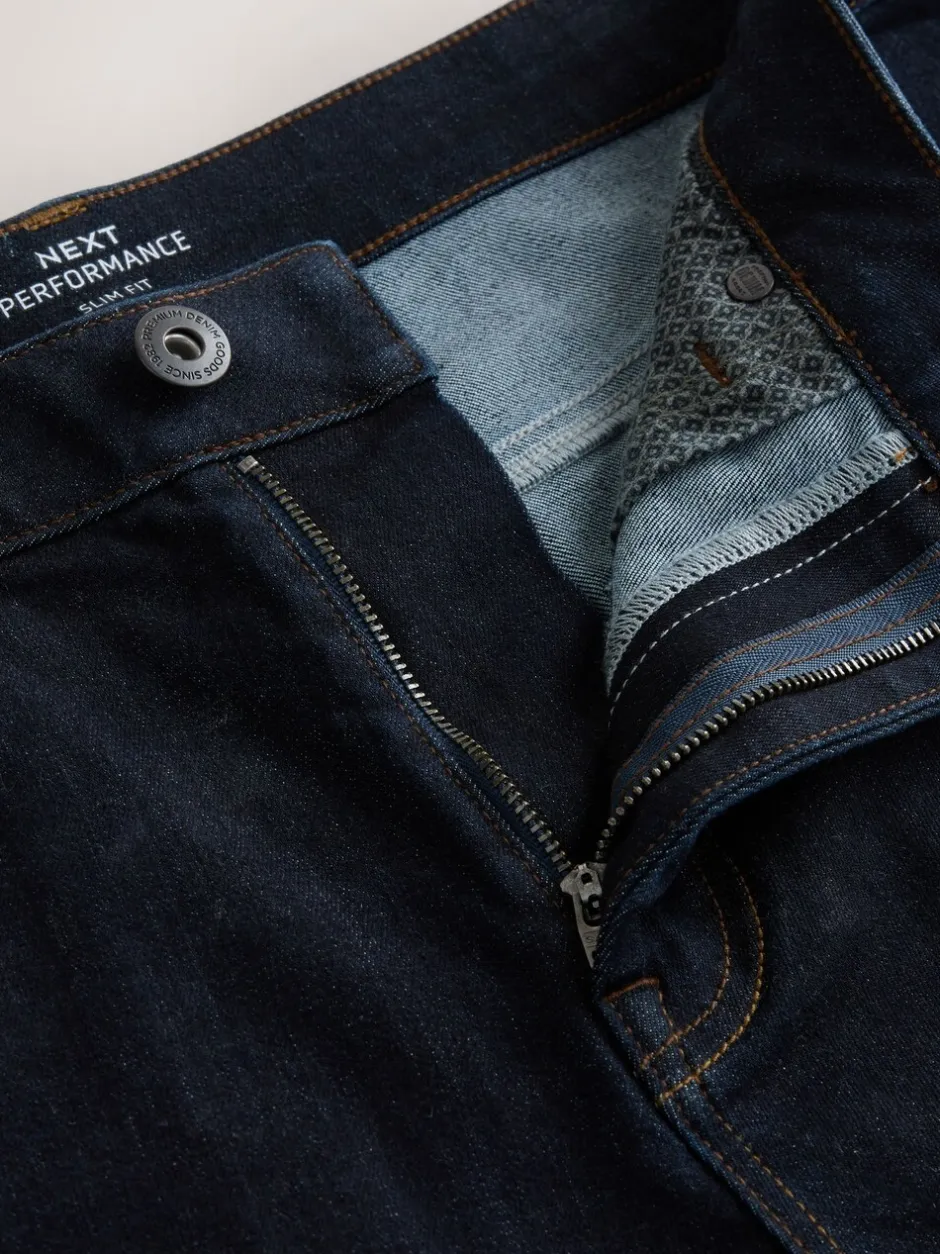 Jeans*Next Blauw met wassing - Slim Fit - Motionflex jeans