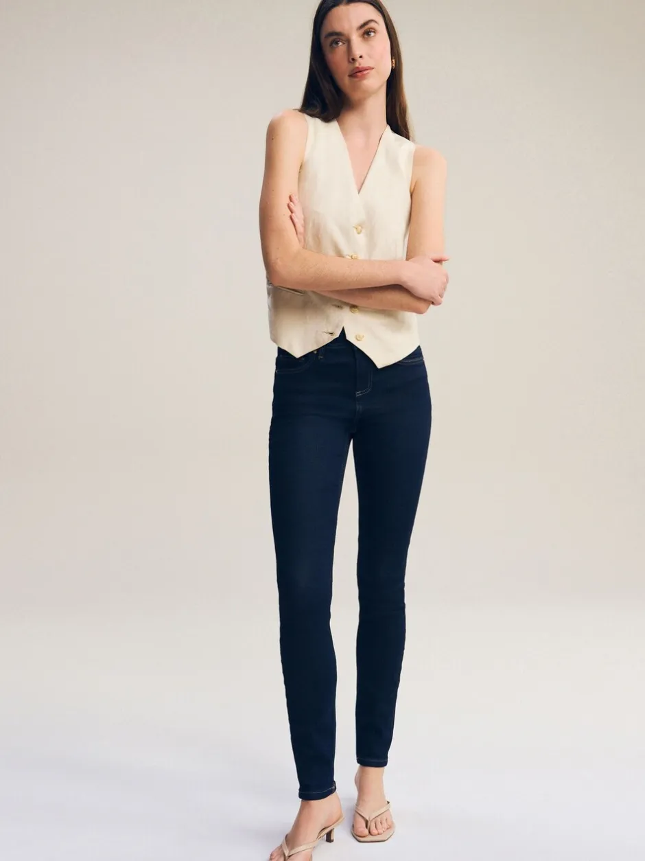 Jeans*Next Blauw met wassing - Superzachte skinny jeans