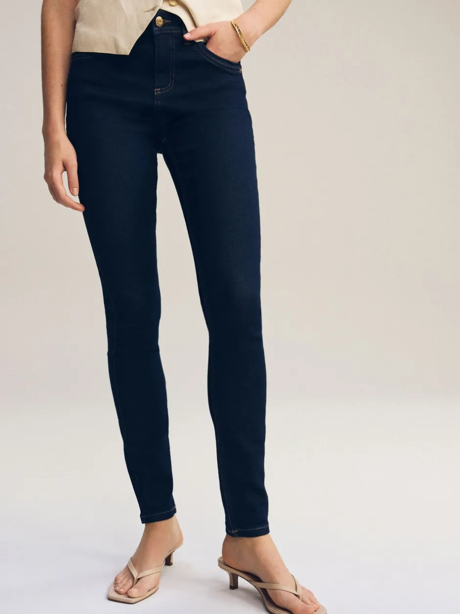 Jeans*Next Blauw met wassing - Superzachte skinny jeans