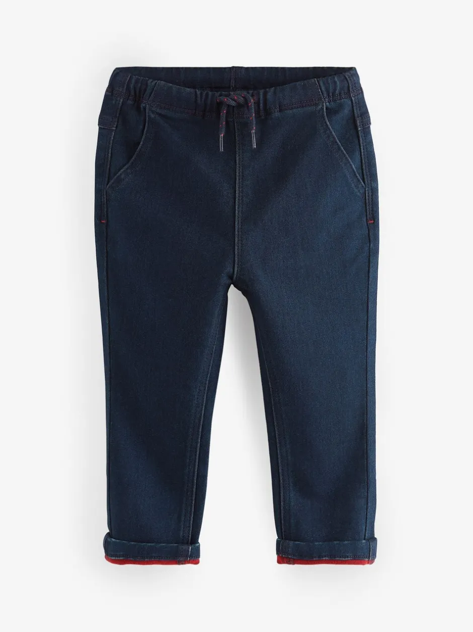 Jeans En Joggingbroeken|Jeans*Next - Superzachte jeans met stretch en elastische taille (3 mnd-7 jr) Blauw met wassing
