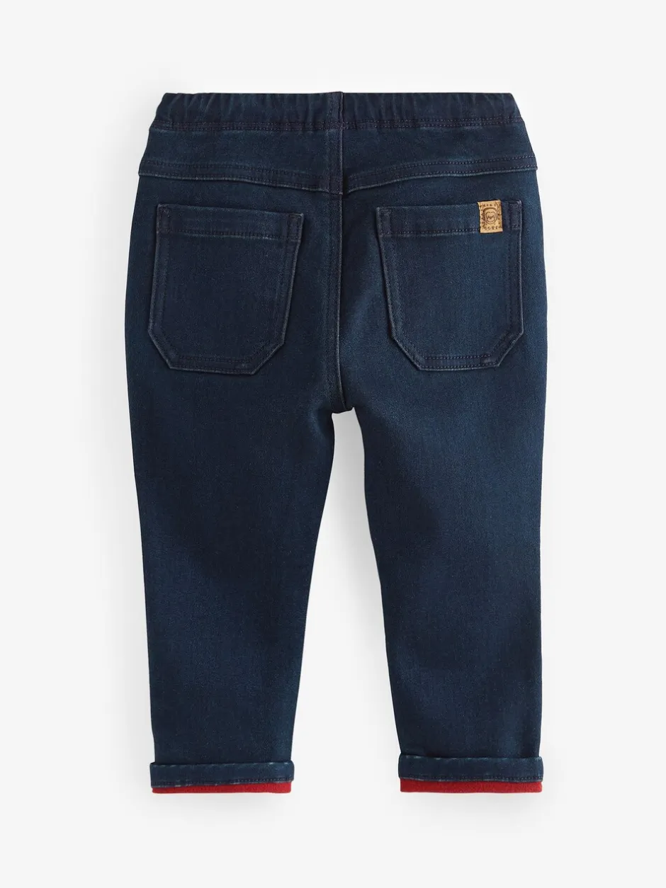 Jeans En Joggingbroeken|Jeans*Next - Superzachte jeans met stretch en elastische taille (3 mnd-7 jr) Blauw met wassing