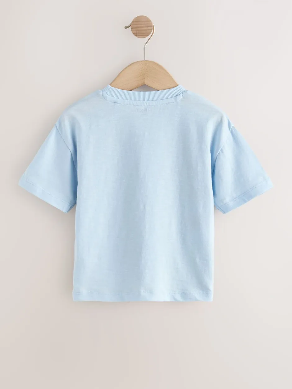 T-Shirts|Tops*Next Blauw met zeethema - T-shirt met korte mouwen en applicatie (3 mnd - 7 jr)