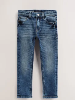 Jeans*Next Blauw met zuurwassing - Stretchjeans (3-17jr)