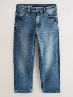 Jeans|Next Blauw met zuurwassing - Stretchjeans (3-17jr)