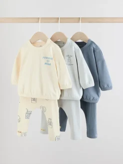 Tops|Sets En Combisets|Next Blauw Milk Club - Tops en Leggings 6 -delige babyset (0mnd-3jr)
