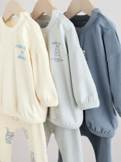 Tops|Sets En Combisets|Next Blauw Milk Club - Tops en Leggings 6 -delige babyset (0mnd-3jr)